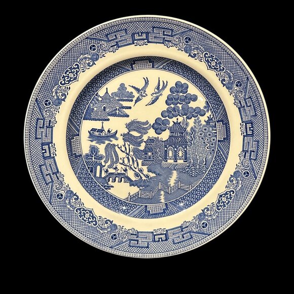 Vintage Blue Willow Dinner Plate – English Transferware, Johnson Brothers - Picture 1 of 3